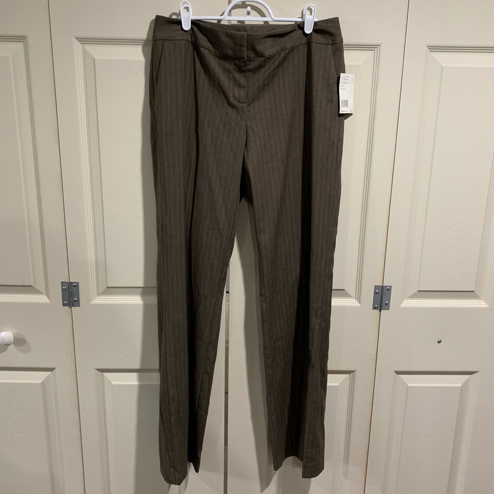 NWT Access Brown Striped Pants Size 8.